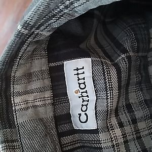 Carhartt Gray Plaid Long Sleeve Shirt Sz XL